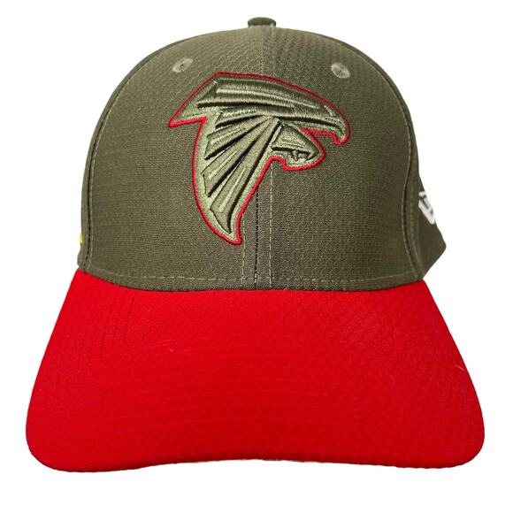 L/XL NFL Atlanta Falcons New Era Salute to Service Cap Army/Olive Red Camo - Picture 3 of 10